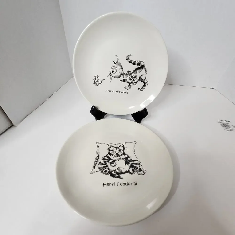 Vtg Armand le gourmand & Henri l endormi Cats of Paris By Kiss That Frog